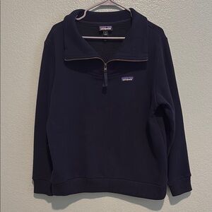 Patagonia Navy Blue Quarter-Zip Pullover Sweater